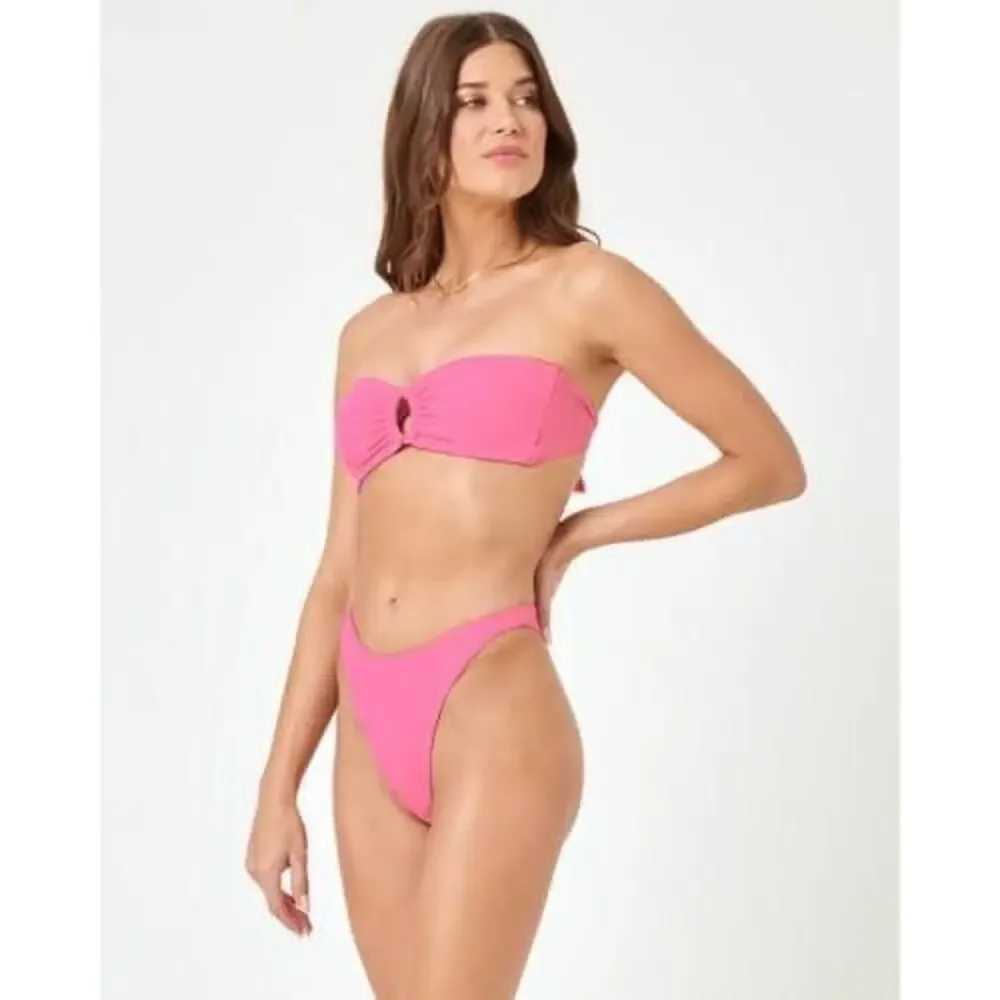 L*Space Leilani Bitsy Bikini Bottom Cosmo Pink Size S NWT